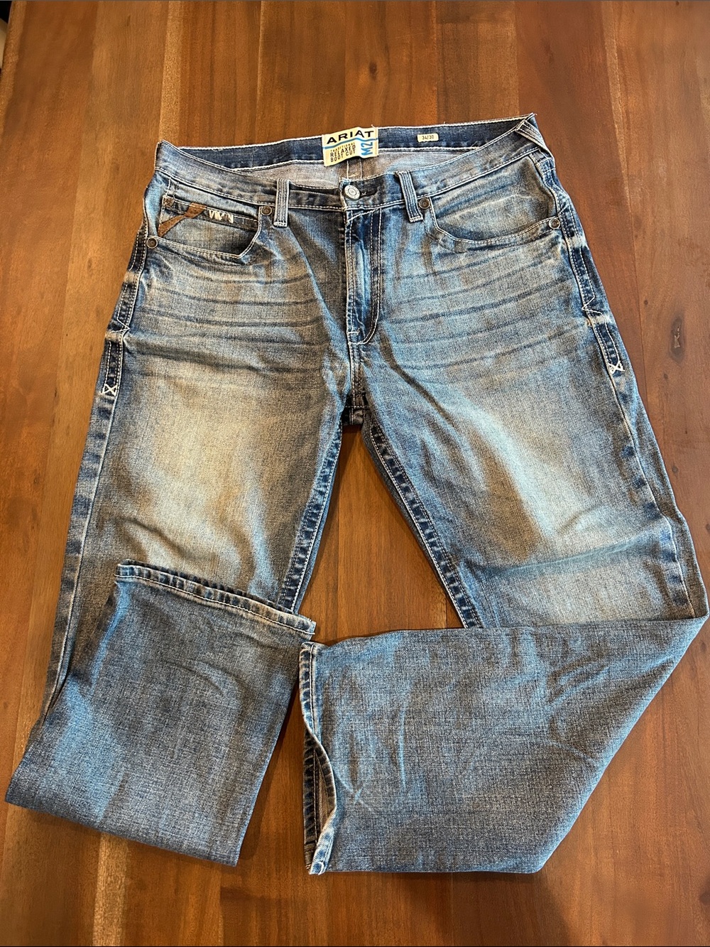Ariat Men's Light Blue Relaxed Fit Jeans